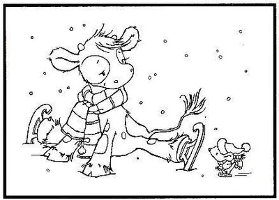 Nellie’s Choice - Embossing Folder Koetie: Skating