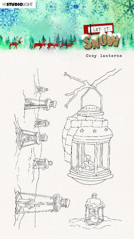 Studio Light Let It Snow Clear Stamps - Nr. 266, Cozy Lanterns