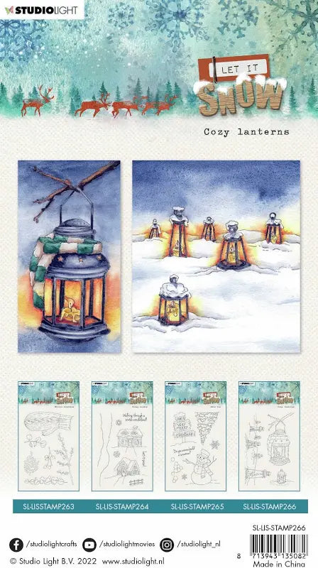 Studio Light Let It Snow Clear Stamps - Nr. 266, Cozy Lanterns