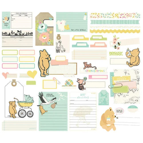 Simple Stories Journal Bits & Pieces Die Cuts 40/pkg - Classic Pooh Baby