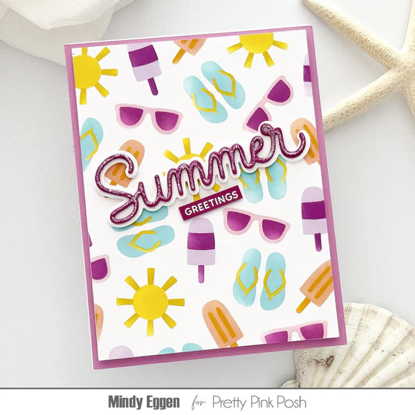 Pretty Pink Posh - Layered Stencils - Summer Fun