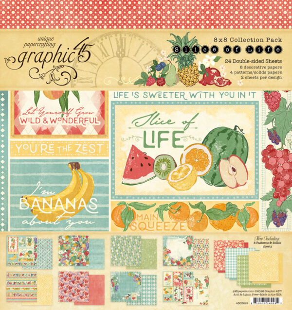 Graphic 45 - Slice of Life - 8x8 Paper Pad