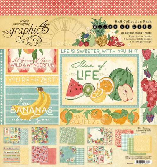 Graphic 45 - Slice of Life - 8x8 Paper Pad