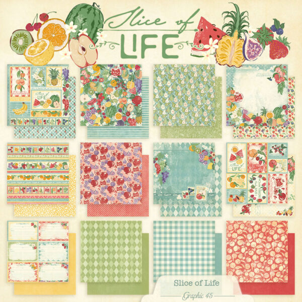 Graphic 45 - Slice of Life - 8x8 Paper Pad
