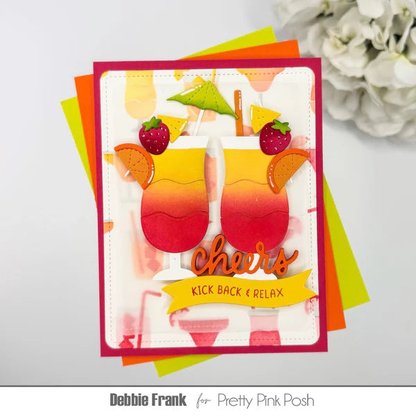 Pretty Pink Posh - Layered Stencils - Summer Drinks