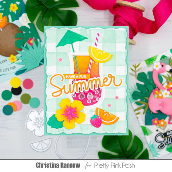 Pretty Pink Posh - Summer Drink Shaker Die