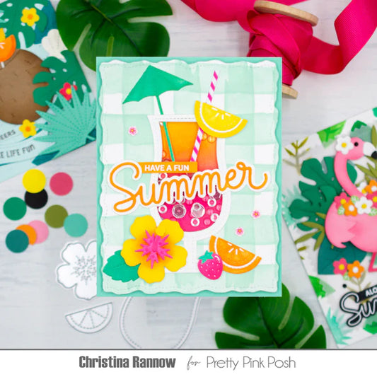 Pretty Pink Posh - Layered Stencils - Watercolor Strips