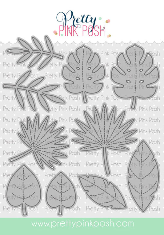 Pretty Pink Posh - Tropical Leaves Die Set