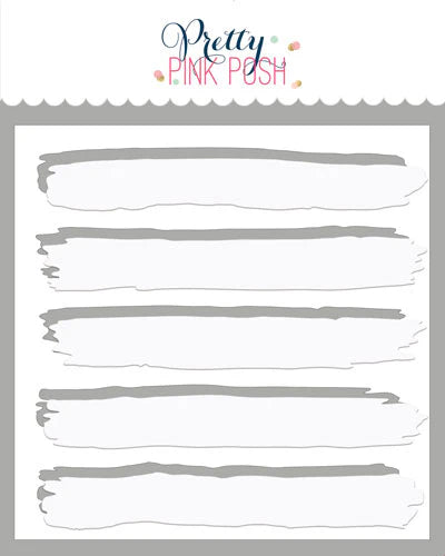 Pretty Pink Posh - Layered Stencils - Watercolor Strips