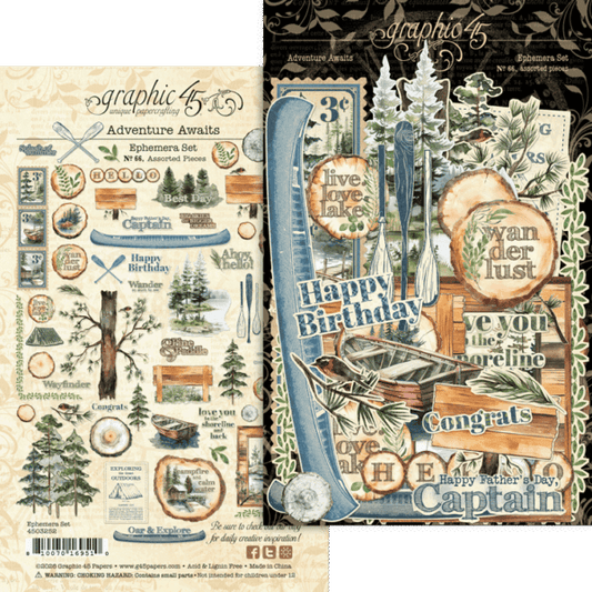 Graphic 45 - Adventure Awaits - Ephemera