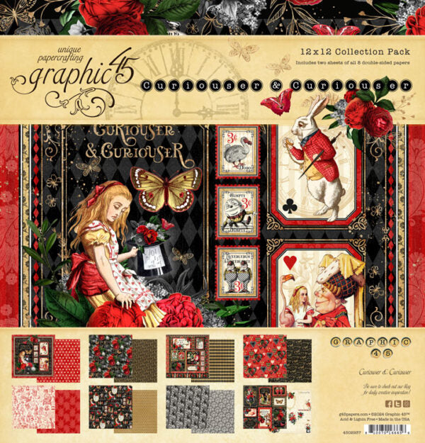 Graphic 45 - Curiouser & Curiouser - 12x12 Collection Pack