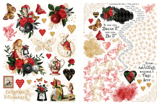 Graphic 45 - Curiouser & Curiouser - Rub On Transfers