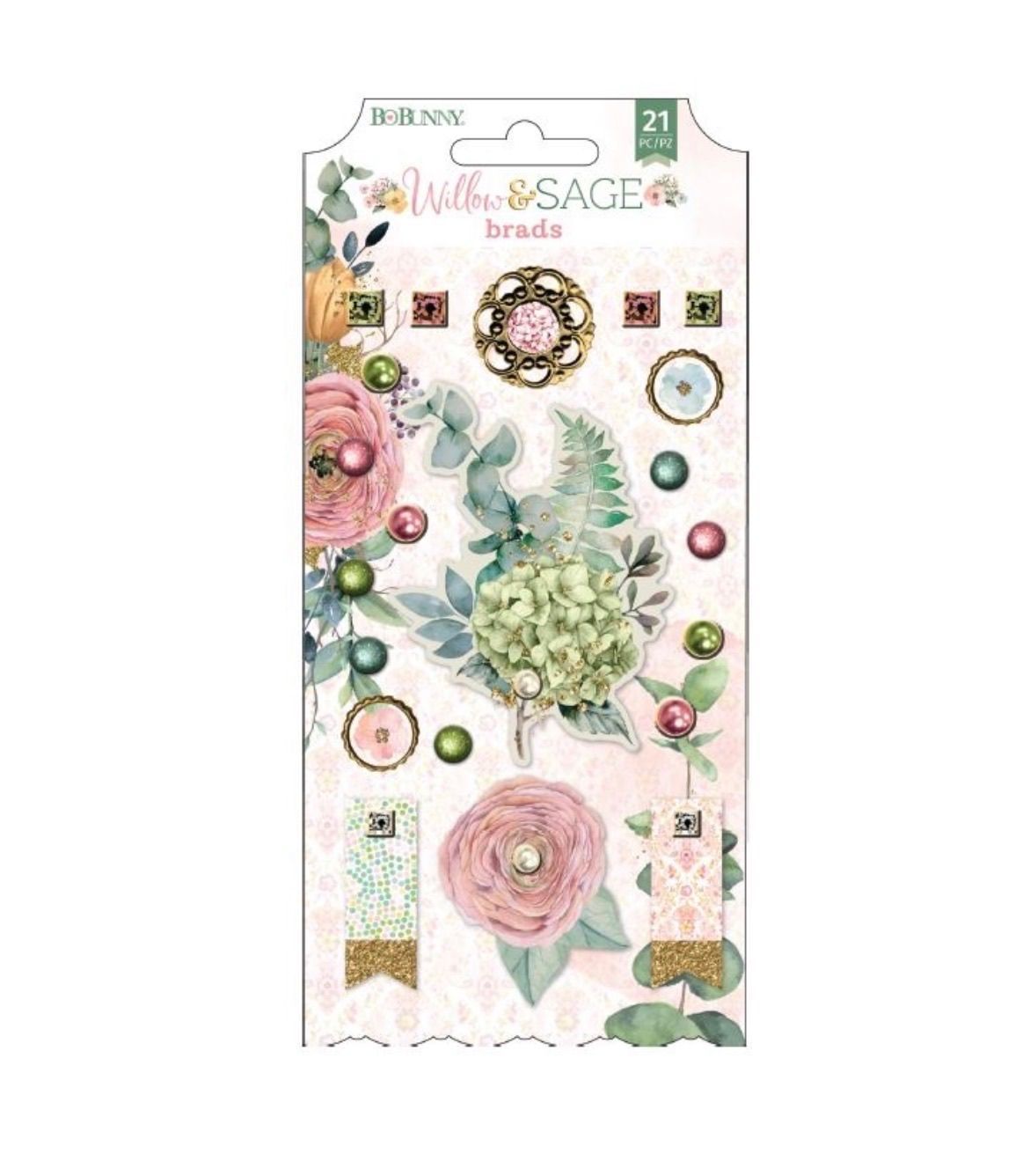 Bo Bunny Willow & Sage Brads