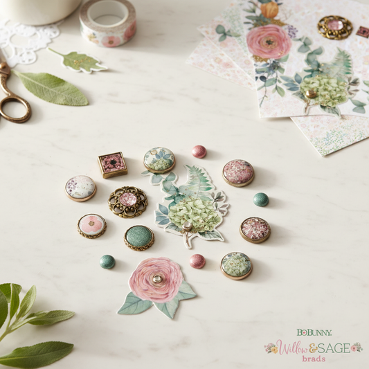 Enhanced Bo Bunny Brads