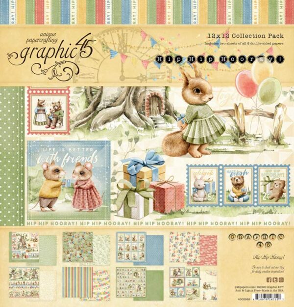 Graphic 45 - Hip Hip Hooray - 12x12 Collection Pack