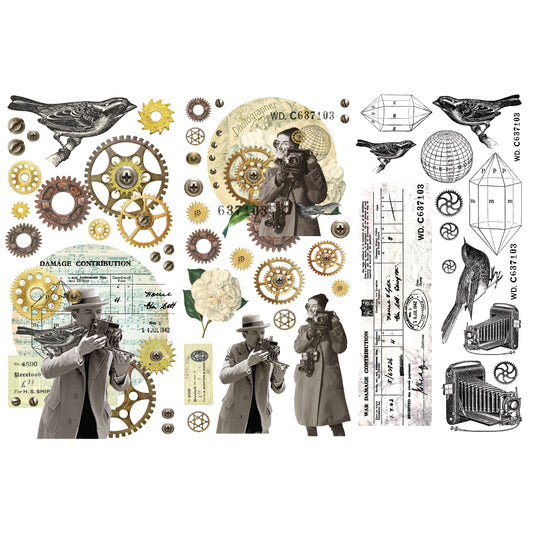 Art Alchemy - Finnabair Mini Transfers – Photo Passion – 3 sheets, 6″x12″