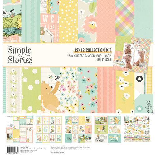 Simple Stories Double-Sided Cardstock Collection 12"x12" - Classic Pooh Baby